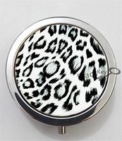 BlackKey Leopard Print Pattern 3-Compartment Decorative Pocket Gift Box Case Organizer for Pill, Color 1 -1907
