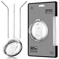 4 Piece Set No Leak Sliding Closure 100% Spill Proof Lid With Straw For 30 oz Yeti Rambler,Ozark Trail Cup And More Stainless Steel Mugs