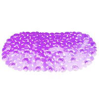 Non Slip Shower Mats,Fheaven Large Strong Suction Anti Non Slip Bath Shower Mat Foot Massage 68X35cm68X35cm (Purple)