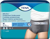 Tena Men’s ProSkin Incontinence Underwear - Pull-On Disposable Panties - Medium
