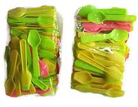 Colorful Plastic Ice cream Taster Spoons - 200 pieces