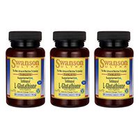Swanson Amino Acid Supplemelts Sublingual L-Glutathione 50 Milligrams 60 Chwbls (3 Pack)