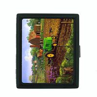 Perfection In Style Metal Cigarette Case Vintage Farm Design 014