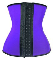 EUBUY Women's Latex Underbust Waist Trainer Corset for Weight Loss,Abdomen Compression Girdle Workout Waist Cincher Body Shaper Waist Trimmer Back Support Slimming Blet Purple 3XL
