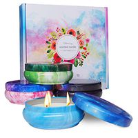 Leelife Candles Set, 4X5oz Natural Scented Soy Candle, Portable Travel Candle Long Burning Highly Aromatherapy Candles Home Decor