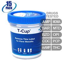 MiCare [15pk] - 10-Panel Multi Drug Test Cup (AMP/BAR/BZO/COC/mAMP/MDMA/MTD/OPI/PCP/THC) #MI-TDOA-3104