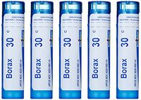 Boiron Homeopathic Medicine Borax, 30C Pellets, 80-Count Tubes (Pack of 5)