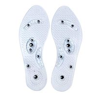 Magnetic Shoe Insoles Breathable Deodorant Anti-Sweat Comfort Massage Shoe Insole Orthotics for Men Women Size Unisex (Transparent)