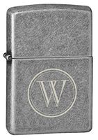 Personalized Zippo Armor Antique Silver Plated Lighter with Free Initial Laser Engraving