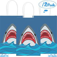 Funnlot Shark Party Bags Shark Party Supplies 12PCS Shark Goodie Bags Shark Gift Bags Shark Party Favor Bags for Shark Party Kids Birthday Party Decorations