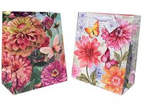 Butterfly Botanical Medium 3D Gift Bags with Gift Tag, Set of 2