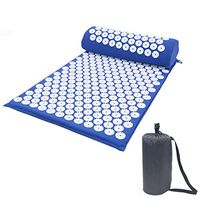 Acupressure mat 66x42cm Massage Mat Yoga Mat Acupressure Mat Lady Acupressure Mat Sports Mat Pillow new (color : Blue)