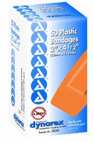 Dynarex Adhesive Plastic Bandage, Extra Large, 2 Inches x 4.5 Inches, Sterile, 50 Count (Pack of 2)