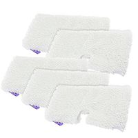 ECOMAID Washable Microfiber Cleaning Pads Replacement for Shark Euro Pro S3601 S3501 Duster Steam Pocket Mops S3550 S3901 Vacuum Cleaner White 5 Pack