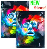 BEST Designs | 50 Smell Proof Mylar Bags | 3x4 inch Resealable Ziplock Bags Food Safe Aluminum Foil Material (3x4 in, The Faceless Man)