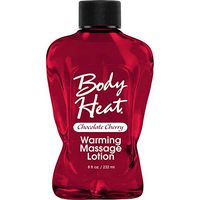 Pipe Dream Body Heat Flavored Edible Warming Oil Massage Lotion Lubricant [Chocolate Cherry] : Size 8 Oz / 232ml
