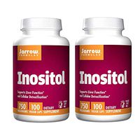 Jarrow Formulas Inositol Supports Liver Function and Cellular Detoxification 750 Milligrams Dietary Supplement - 100 Veggie Caps (Pack of 2)