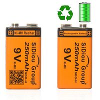 Sidiou Group 250mAh 9v Rechargeable Ni-MH battery 23F6-220 rechargeable battery Ni-MH universal battery Friendly-environmentally & Energy-saving battery