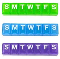 Apothecary Small 7 Day Classic Pill Box - Color Will Vary - Pack of 10