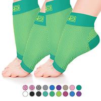Go2 Plantar Fasciitis Socks|Best Ankle Compression Brace 22-25 mmHg|Arch Support Joint Heel Pain Relief|Foot Sleeves for Women and Men Reduce Swelling|Relieve Achilles Tendonitis(2pGreenYellow,Small)