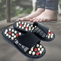 Acupoint Massage Slippers Sandal for Men Feet Chinese Acupressure Therapy Medical Rotating Foot Massager Shoes Unisex,43~44