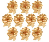 Gift Wrap Easy Pull Bows Set of 10-5 inches (Gold)