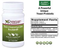 Saccharomyces Boulardii | 3 Billion CFU Powerful Shelf-Stable Yeast Probiotic for Kids, Men & Women, Hypoallergenic & Non-Dairy | 60 Vegetarian Capsules | Adaptogen Research