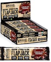 Warrior Raw HIGH Protein Bars (21g Protein Each) Low Sugar Chewy Granola Bars - Chocolate Brownie Flavour - Pack of 12 Snack Bars