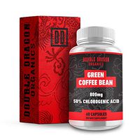 Double Dragon Organics :: Green Coffee Bean Extract - Energy Booster (30 Servings) :: 800MG | 50% Chlorogenic Acid :: 60 Capsules :: Natural, Pure, and Gluten Free
