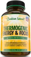 Thermogenic Fat Burner Weight Loss Supplement - Energy and Focus – 60 Capsules – Green Tea Extract, Caffeine, L-Carnitine, Kola Nut, L-Tyrosine, Raspberry Ketones, Yohimbe Bark
