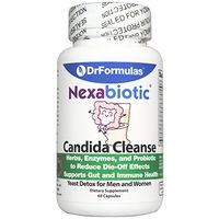 DrFormulas Candida Cleanse Support Detox for Women, Men, Children | Yeast Complex Control with Nexabiotic Probiotics, Digestive Enzymes, Oregono Oil 60 Capsules (Not Soap, Oil Vaginosis)