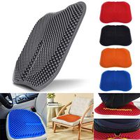 Uplord Silicone Fatigue Cushion,Washable Silica Gel Seat Cushion Non Slip Memory Chair Pad,Massage Car Seat Cushion Breathable Seat Pad Non-Slip Help Relieving Back Pain (Black)