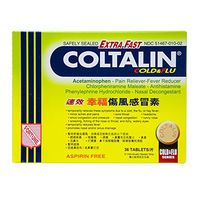 Coltalin - Extra Fast Cold & Flu Tablets (for Adults) (36 Tablets) (1 Box)