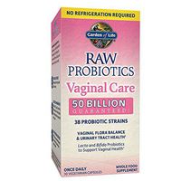 Garden of Life RAW Probiotics Vaginal Care Shelf Stable - 50 Billion CFU Guaranteed through Expiration, Acidophilus - Once Daily - Certified Gluten Free - No Refrigeration - 30 Vegetarian Capsules