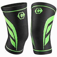 CAMBIVO 2 Pack Knee Brace, Knee Compression Sleeve Support for Men and Women, Running, Hiking, Arthritis, ACL, Meniscus Tear, Sports, Home Gym (Lime,XX-Large)