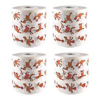 4PCS Christmas Roll Paper Christmas Pattern Paper Towel Christmas Toilet Paper Suitable For Families, Cafes, Shops, Restaurants, Etc, 250cm.