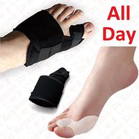 Dr.Koyama 2 Sets Rapid Bunion Pain Treatment Night Time Bunion Orthopedic Splints+Bunion Corrector Toe Spacer Hallux Valgus Bunion Pads