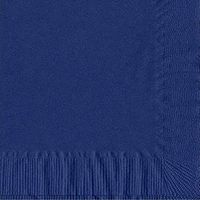 50 Plain Solid Colors Luncheon Dinner Napkins Paper - Navy Blue
