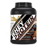 Amazing Muscle 100% Whey Protein Powder *Advanced Formula with Whey Protein Isolate as a Primary Ingredient Along with Ultra Filtered Whey Protein Concentrate (Coffee, 5 lb)
