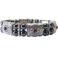 Magnetic Hematite Bracelet (Amethyst)