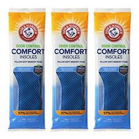 Arm & Hammer Odor Control Comfort Insoles with Pillow Soft Memory Foam - 3 Pack