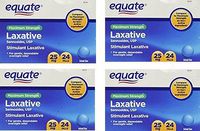 Equate Laxative Maximum Strength Sennosides 25 mg, 24 Pills Bulk 4 Pack