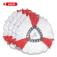 4 Pack Mop Head EasyWring Spin Mop Refill for O-Cedar Spin Mop (Red)