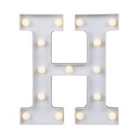 YANROO Light Up LED Letter Marquee Sign Alphabet Letters with Lights for Christmas Wedding Birthday Home Party Battery Powered Night Light Wall Decor (H)
