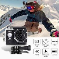 Premium 4K Sports Action Camera Ultra HD 16MP 30M Underwater Waterproof Camcorder 120 Wide Angle with Wi-Fi Remote Control 32GB TF Card Carry Bag (Black)