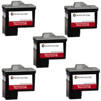 Amsahr XC70B Remanufactured Replacement Sharp Ink Cartridges for Select Printers/Faxes - 5 Pack, Black