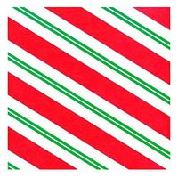Red White Green Peppermint Stripe Christmas Gift Wrap Wrapping Paper - 15 Foot Roll