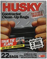 Poly-America 42gal 2m Contractor Bag Black