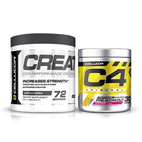 Cellucor Pre Workout & Creatine Bundle,  C4 Original Pre Workout Powder, Watermelon, 30 Servings +  Cor Performance Creatine Powder, 72 Servings