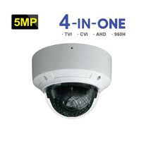 HDVD 4-in-1(TVI/AHD/CVI/CVBS), 5MP, 3.3-12mm, DC12V, WDR, Wide Angle Lens, Night Vision up to 30M, Outdoor/Indoor Vandal Dome Type CCTV Surveillance Cameras